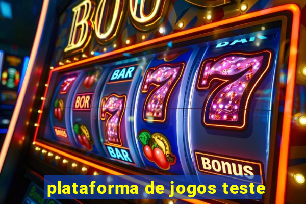 plataforma de jogos teste